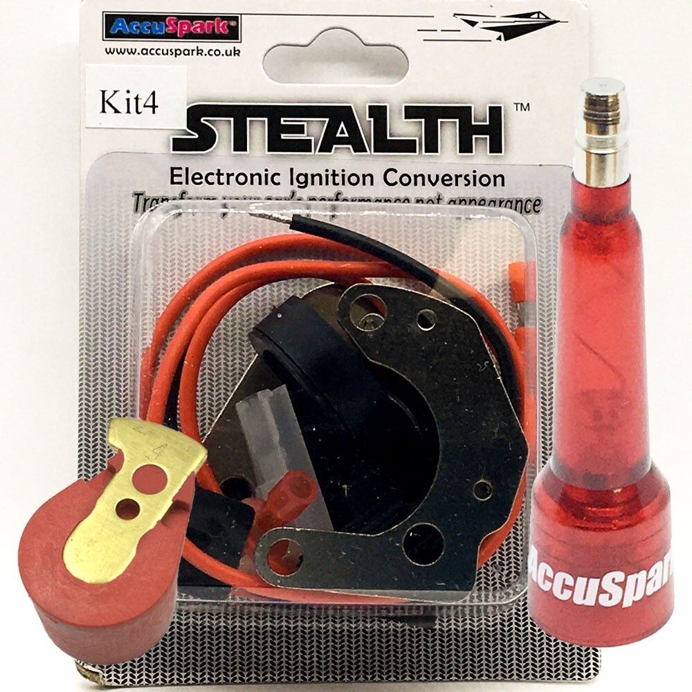 Kit de conversión de encendido electrónico AccuSpark para Lucas DM2/25D + Rotor rojo / SPT