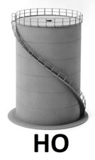 HO Scale - Cylidrical Steel Tank - Water/Oil - Building KIT - TIC-7013