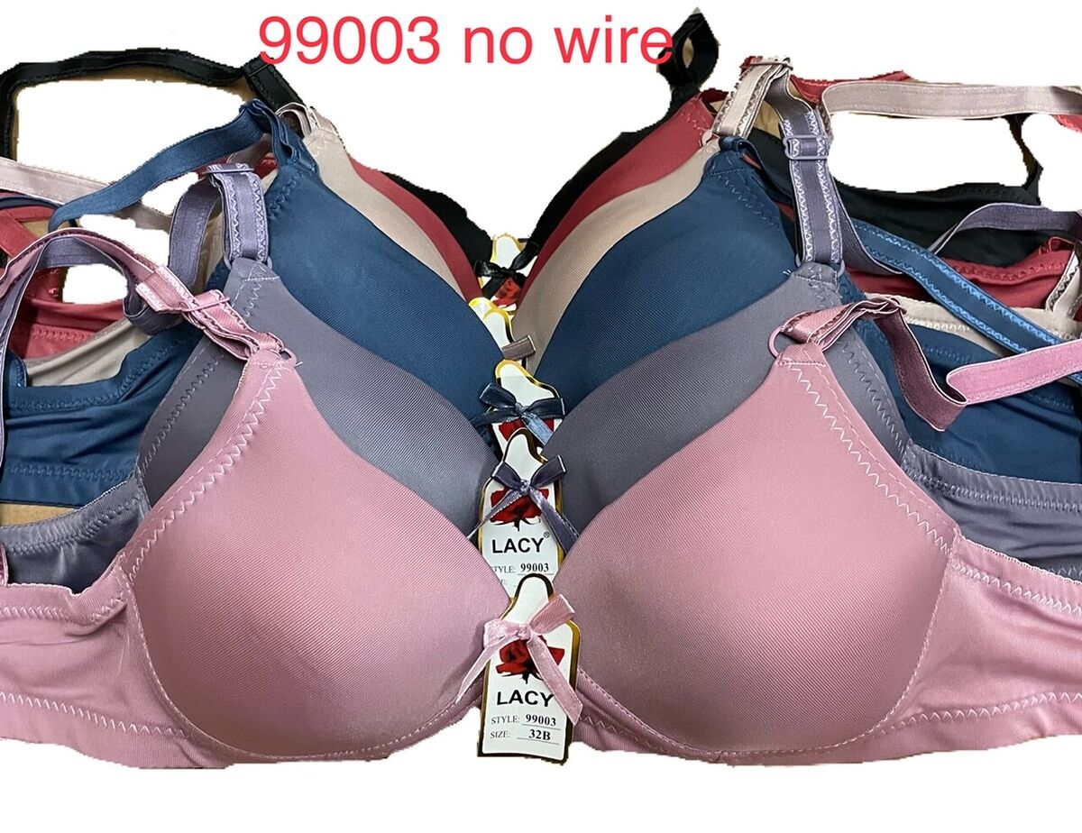6-PACK Comfort Style Women's Full Cup Wire Free Soft Cups Bra