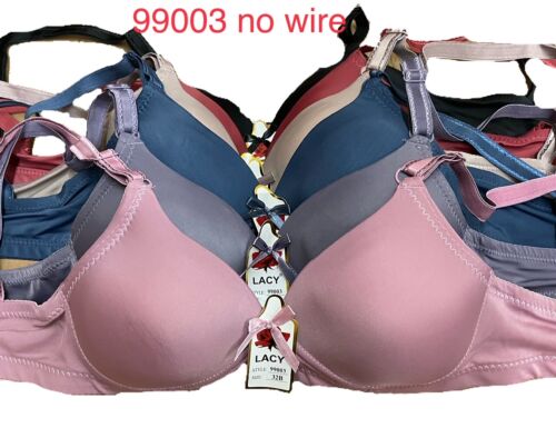 Experience Bliss: 6-Pack Wire-Free Full Cup Bras, Light Padded & Plain, 99003 - Picture 1 of 3