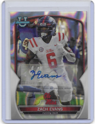 2022 Bowman Chrome University Lava Zach Evans #/199