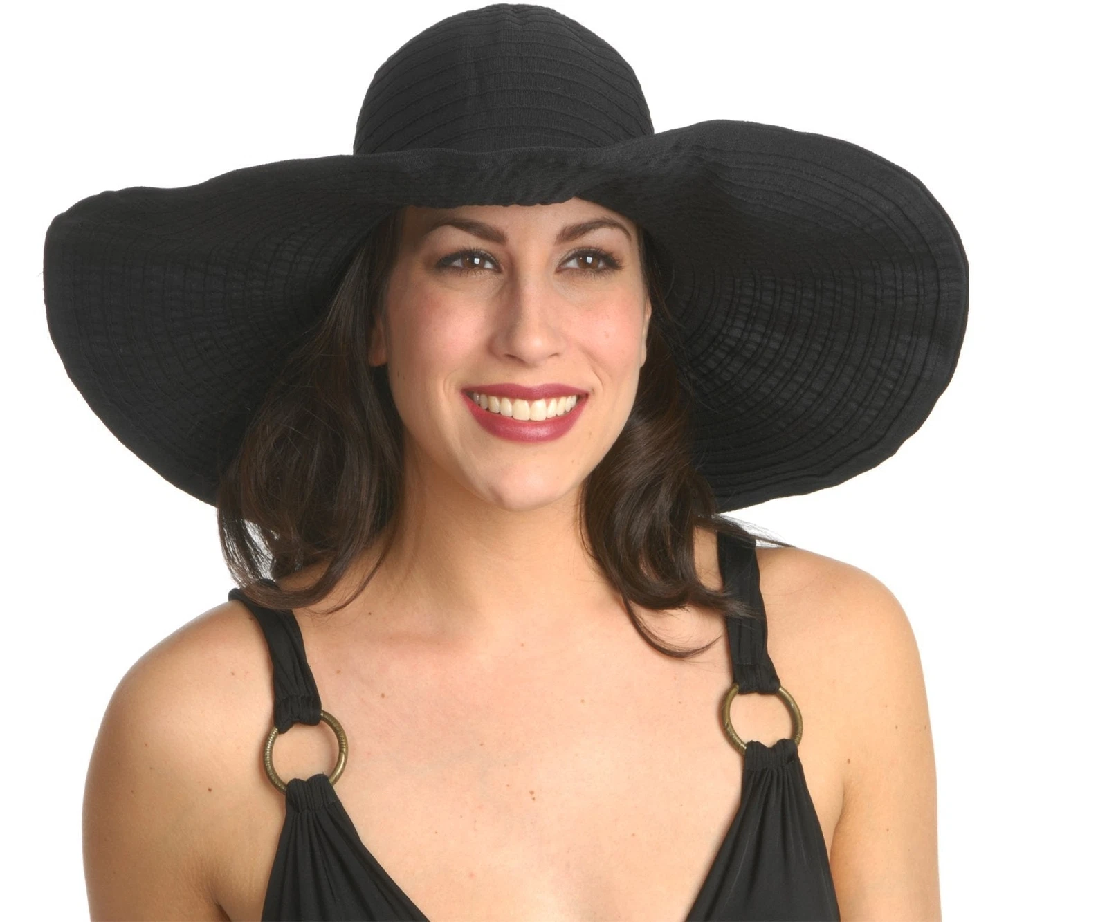 Woman's Summer Large Brim Sun Floppy Beach Hat UV UPF 50