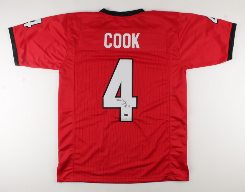 James Cook Signed Georgia Jersey (JSA COA Cook Hologram) 2021