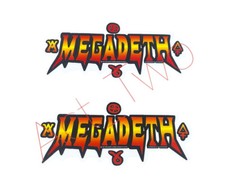 Lot of 2 Vintage NOS Megadeth Heavy Metal Band Vending Machine Sticker NEW