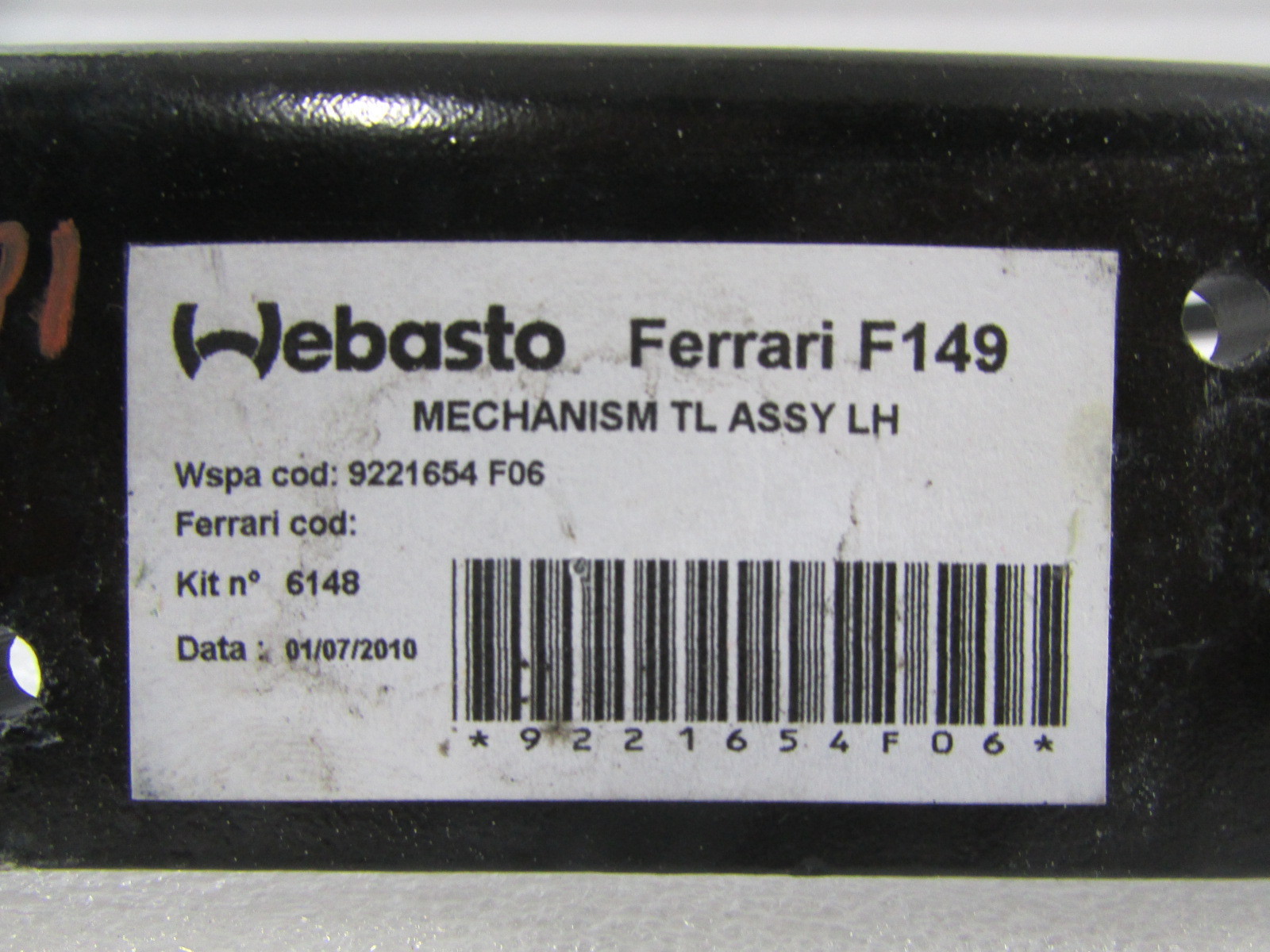 Ferrari California, LH, Left Trunk Lid Hinge, Used, P/N 80413900