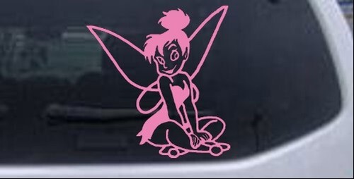 Tinkerbell Tinker Bell sitting Car or Truck Window Laptop Decal Sticker - Picture 10 of 32