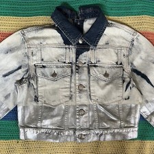 Size Xxs Diesel Acid Wash Cropped Jacket