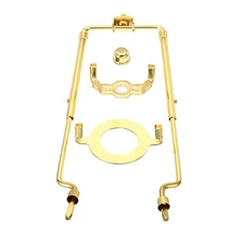 Lamp Harp Kit with Finial, 1 Set Adjustable Shade Holder with Base, Gold