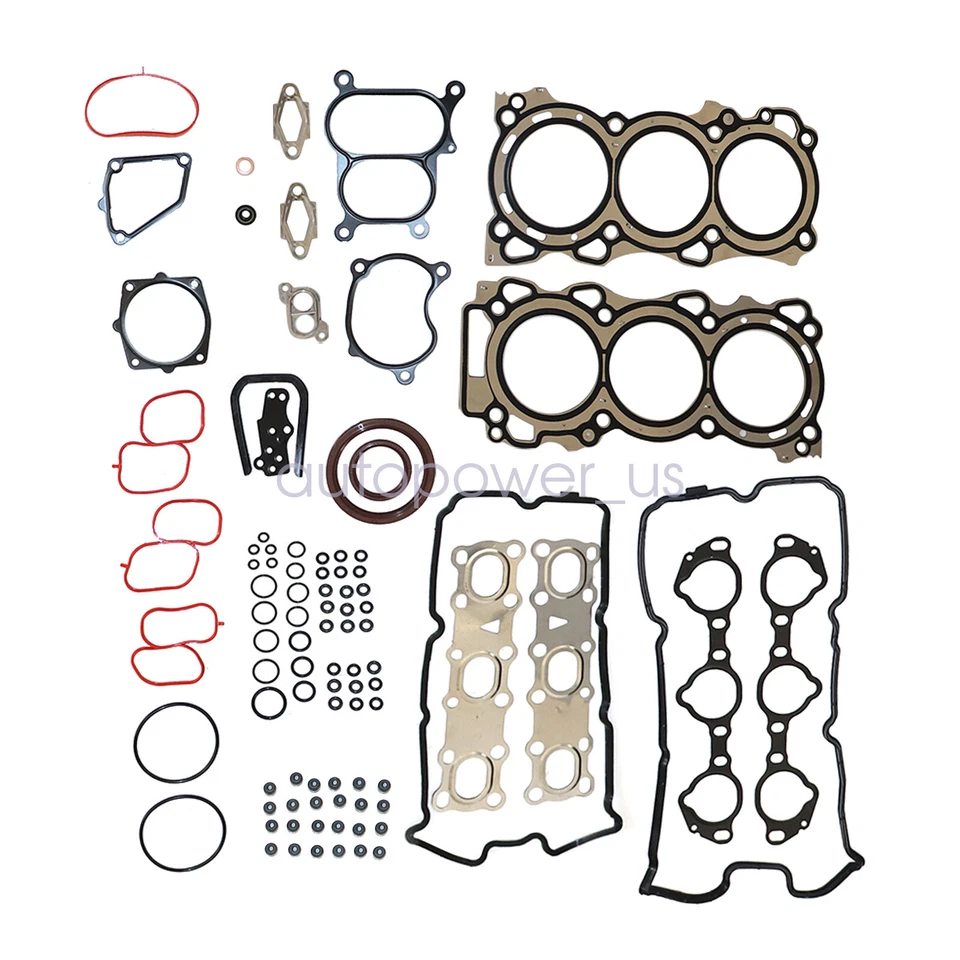 Juego completo de juntas aptas para Nissan Xterra Frontier Suzuki Equator 4.0L DOHC 24V VQ40DE Foto 4 de 4