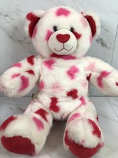 Build A Bear Workshop I Love You Valentine White Plush Bear Pink Red Hearts 2010