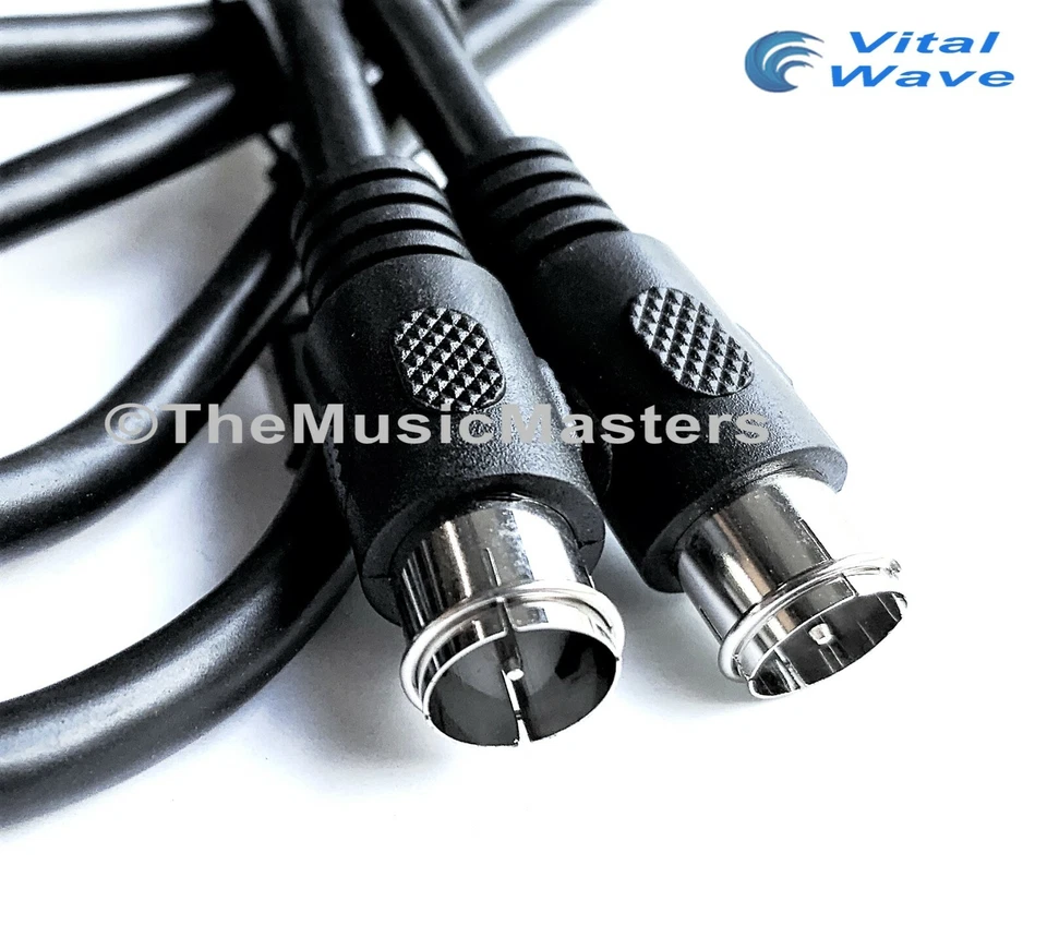 Black 6 ft "PUSH-ON" Coaxial Digital Video Cable TV Satellite Antenna Wire VWLTW - Image 4 of 4