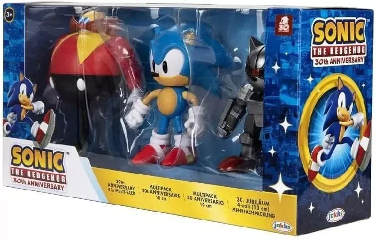 2022 JAKKS Sonic The Hedgehog - Classic Dr. Eggman, Sonic & Mecha Sonic 3-Pack!  192995408630