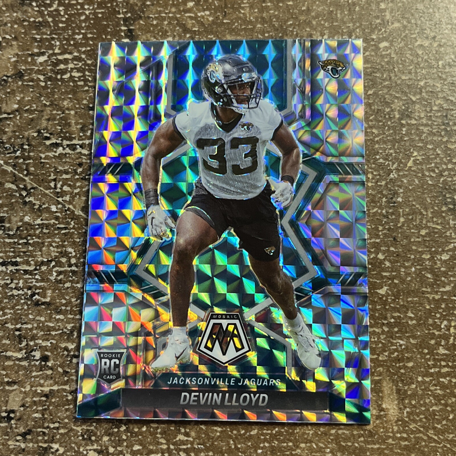2022 Panini Mosaic Devin Lloyd RC #375 Silver Mosaic Prizm Jacksonville Jaguars