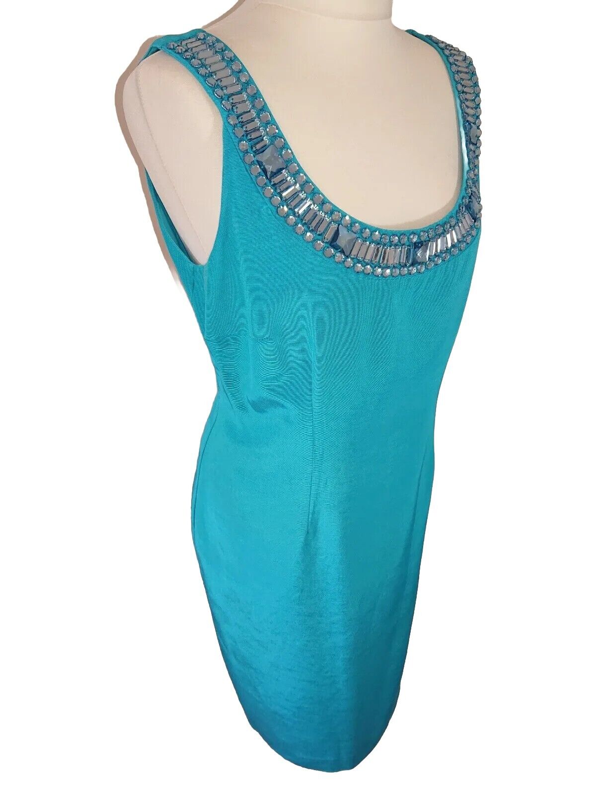 Ladies Dress Size 18 Turquoise Jewelled Wedding M… - image 2