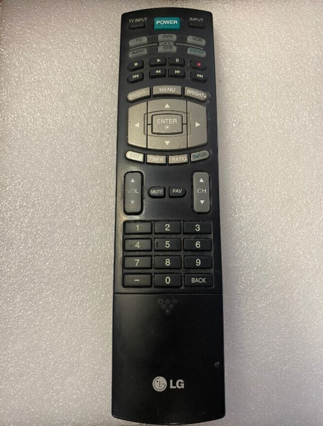 LG 6710900011Z TV DVD VCR Remote Control -TESTED WORKING OLD STOCK