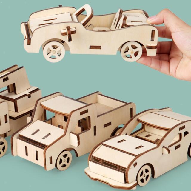 3D Wooden Puzzles Game Activity 4 Pack for childrens Festival Girls Boys