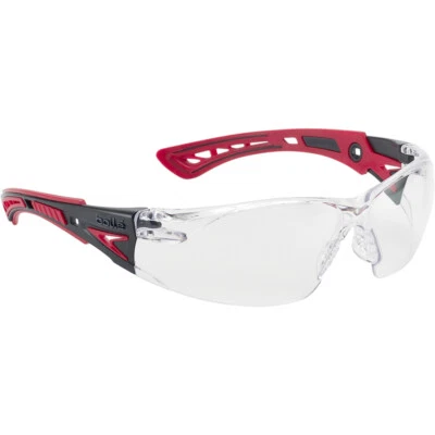 BOLLÉ SAFETY Bolle Clear Lens Safety Glasses RUSHPPSI RUSH+ With Platinum Coating