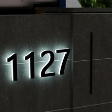 Custom Illuminated Address Number Lighting Sign Outdoor LED Backlit House Number