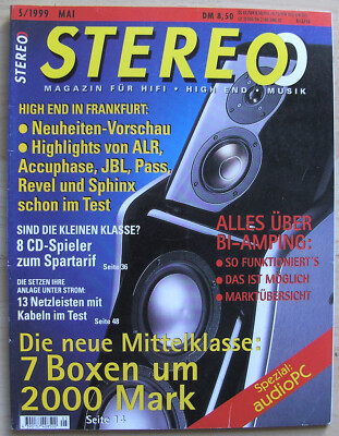 Stereo 5/99 Pioneer PD-S 507, Denon DCD-435, Sphinx 32, Pass XO, Accuphase A-50V