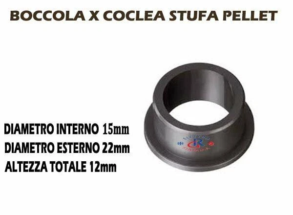 BOCCOLA D15 - 22 BRONZINE TRAMOGGIA COCLEA STUFA PELLET PALAZZETTI ANSELMO COLA
