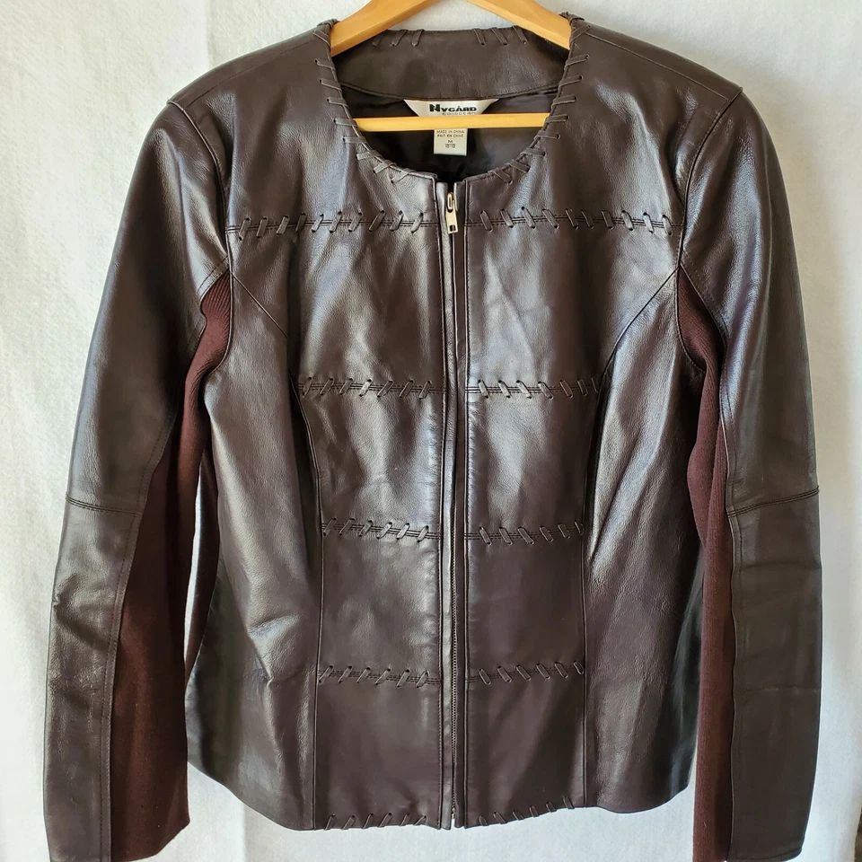 Nygard Collection Leather Jacket Women’s Medium 10-12 Dark Brown Nvgard - Image 2 of 4