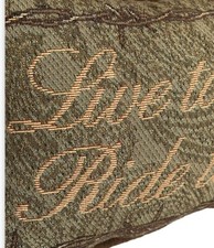 Live To Ride Throw Pillow Horse Lover Gift Tapestry Equestrian Western Star