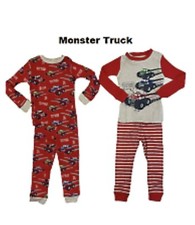 Member  s Mark Boy  s 4-Piece Monster Truck Pajamas Sets size 3T