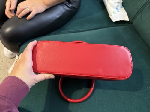 Atmosphere Elegant Red Women’s Handbag with Semi-Circular Design - Picture 3 of 8