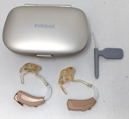 Phonak Bolero Q50-M13 BTE Behind The Ear Left & Right Hearing Aids with Case