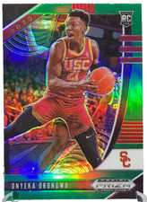 2020 Panini Prizm Draft Onyeka Okongwu Rookie Refractor Green Parallel #45 Hawks