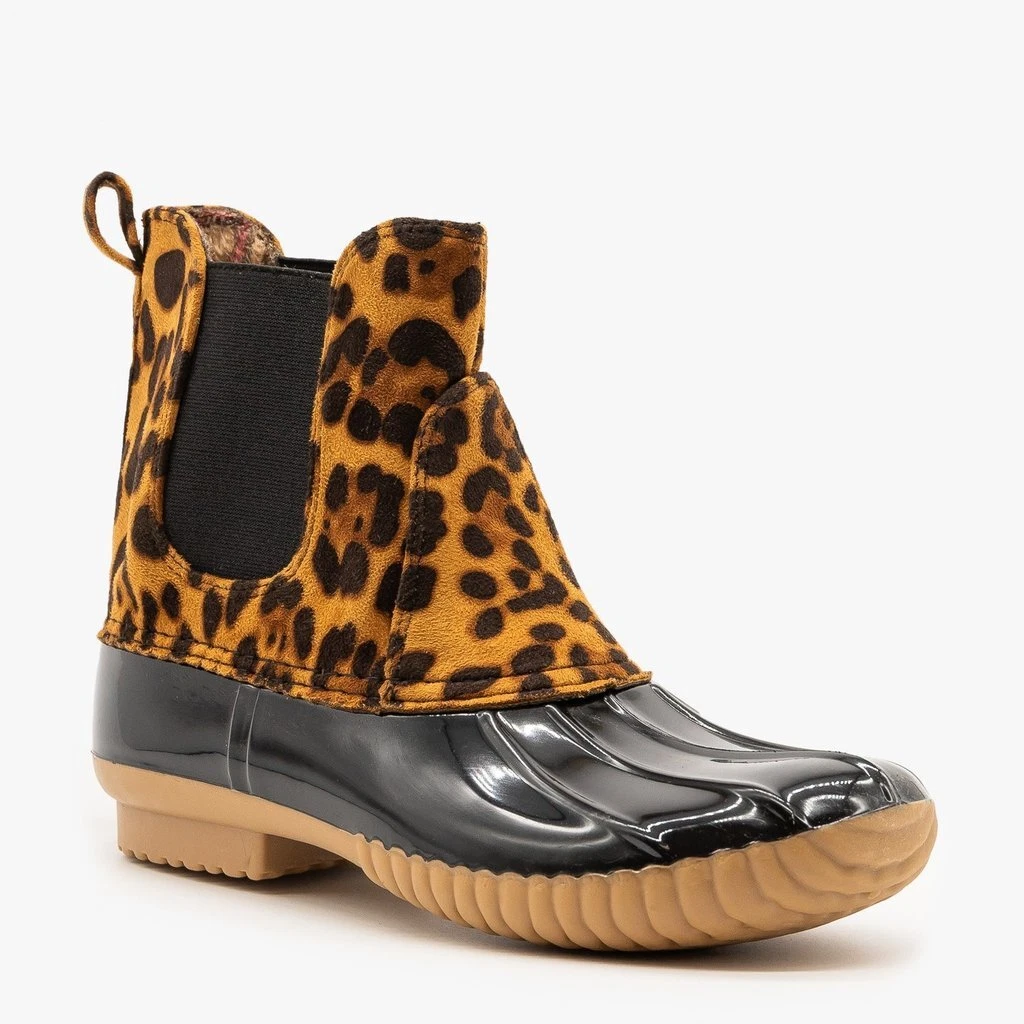 Yoki leopard duck boots sale