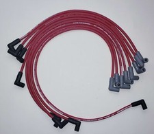 Chevy 327 350 Small Block Hei Over Valve Covers 8.5mm Red Spark Plug Wires Usa