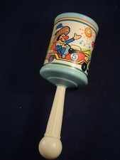 Ancien jouet hochet bébé enfant clown train voiture