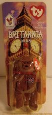 RARE 1999 ty McDonalds Beanie Baby "Britannia The Bear" w/ Date Error NEW SEALED