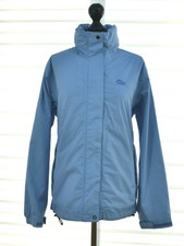 Lowe Alpine Womens Outdoor Jacket Coat Hooded Light Blue Waterproof Sz. Medium