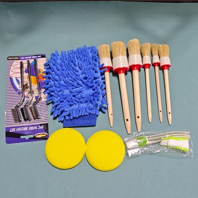 13pcs Car Detailing Cleaning Brush Various Size for Auto Interior Wheel Air Vent