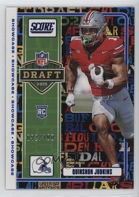 2025 Score NFL Draft Showcase 92/100 Quinshon Judkins #6 Rookie RC 00kr