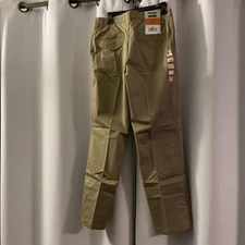 Mens Wrangler RIATA Khaki PANTS Flat Front Relaxed-Fit CASUAL Size 32 X 32 NWT