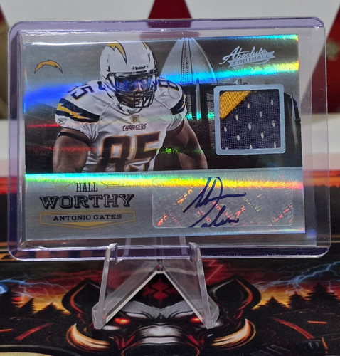 2012 Absolute Football Antonio Gates Hall Worthy Auto and Game-Used Jersey 4/5