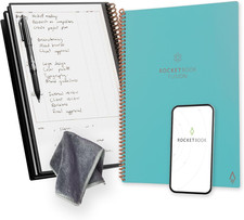 Rocketbook Fusion Reusable Undated Productivity Planner, Letter Size 8.5X11, Tea