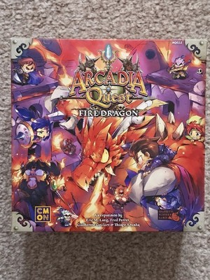CMON Arcadia Quest Fire Dragon Kickstarter Exclusive Board Game