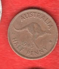 1943 Australia Half Penny — photo from another recent sale