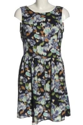 UNITED COLORS OF BENETTON Trägerkleid Damen Kleid Gr. DE 38 schwarz-blau-weiß