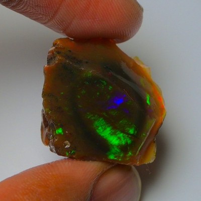 Ethiopian Oil Opal Specimen  26.80  cts Natural Rough Gemstone - Fire Opal Roug