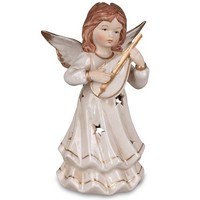 Windlicht Engel 17 Cm Porzellan Handbemalt Kerzen formano 746504 Weihnachtsdeko