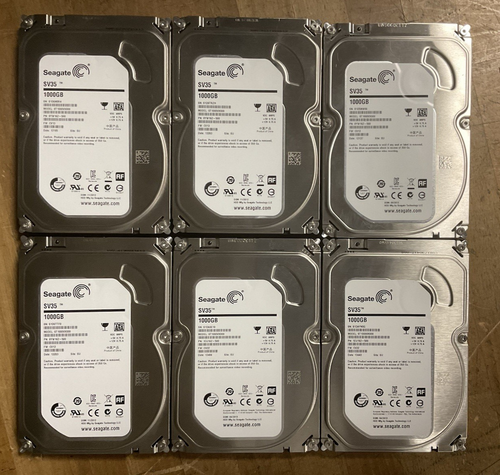 6x HDD Seagate Surveillance DVR 1TB 3.5" SATA 6Gb/s 7200U/min 64MB Cache
