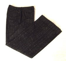 Ann Taylor Loft Size 8 Brown Tweed Wool Blend Trousers Slacks Pants w Cuffs NWOT