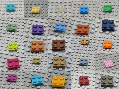 LEGO  10x Stein Platte Flach Basic Brick 2x2 - 3022 -  Diverse Farben