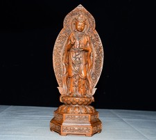 Exquisite Small Leaf Boxwood Clear Bottle Guanyin Ornament