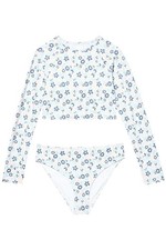 Roxy Kid's Girl's Dreamer 2-peice Long Sleeve Swim Set Bel Ephemere